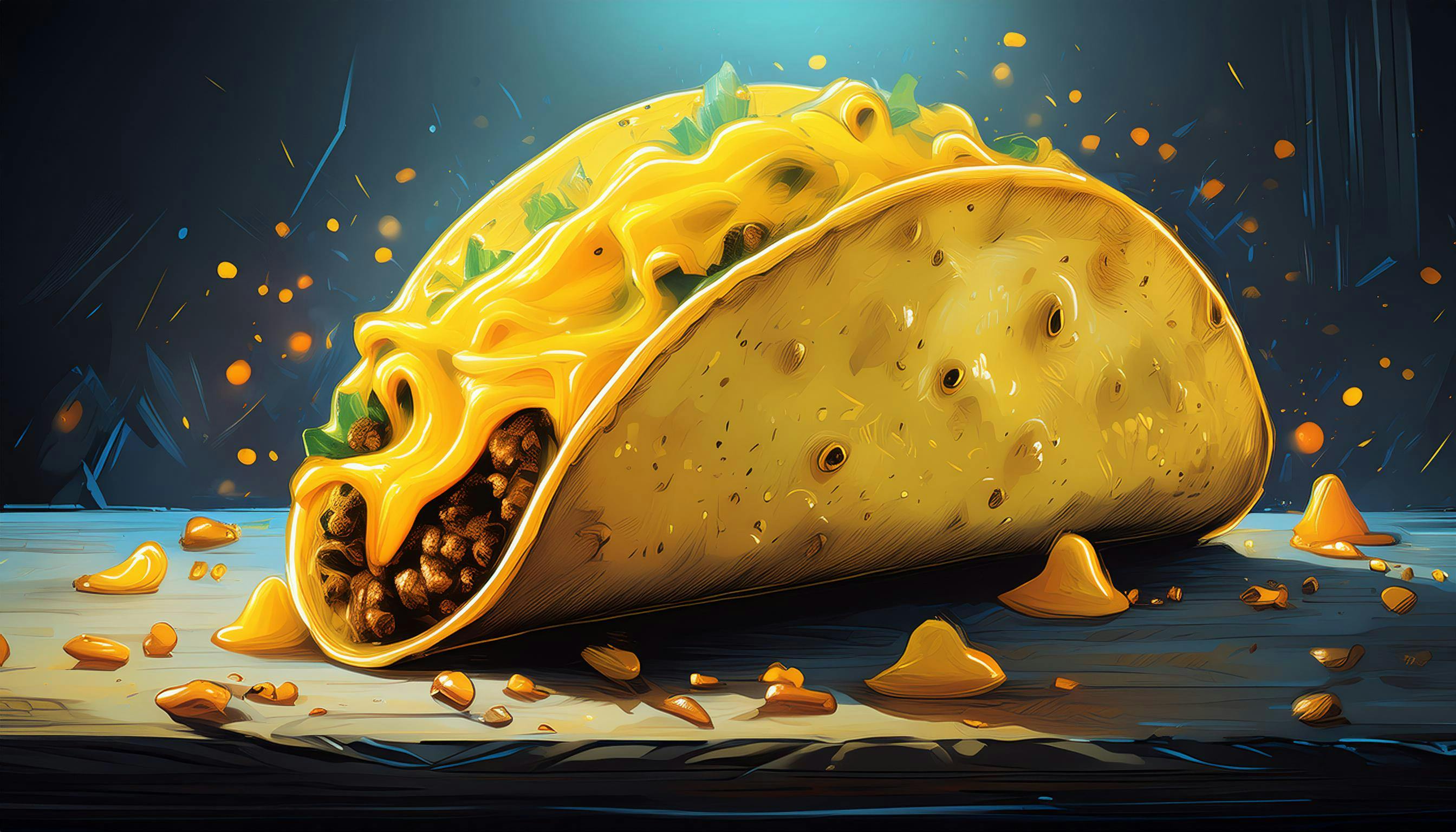 taco with too much cheese