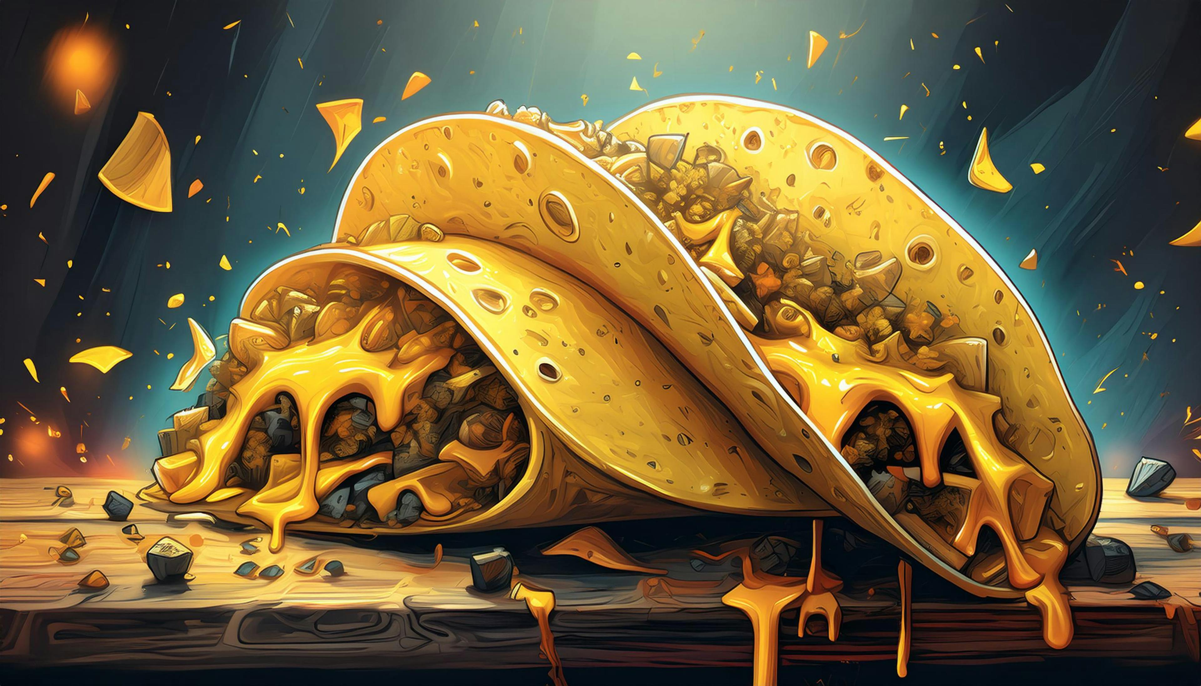 taco with too much cheese