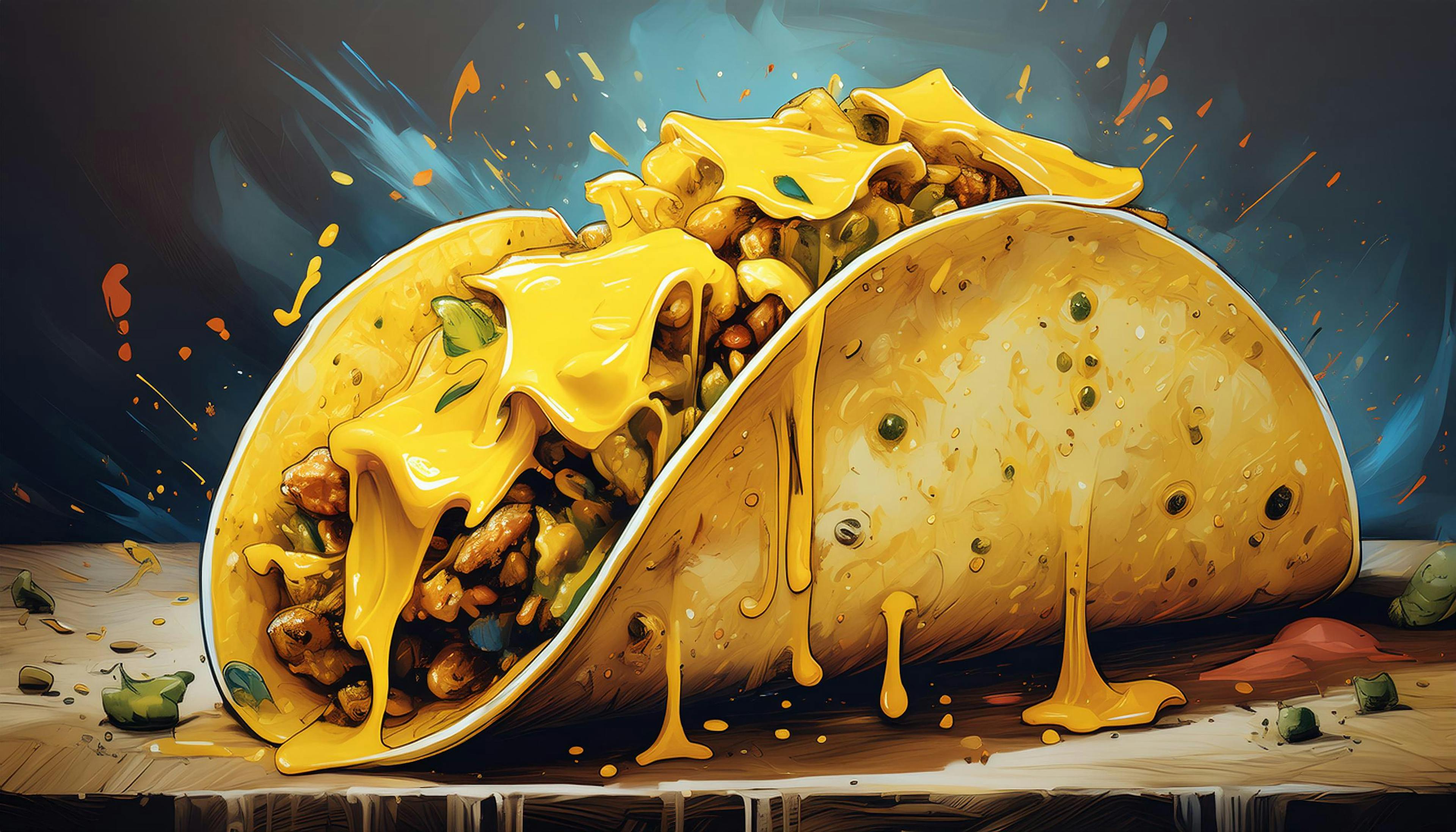 taco with too much cheese