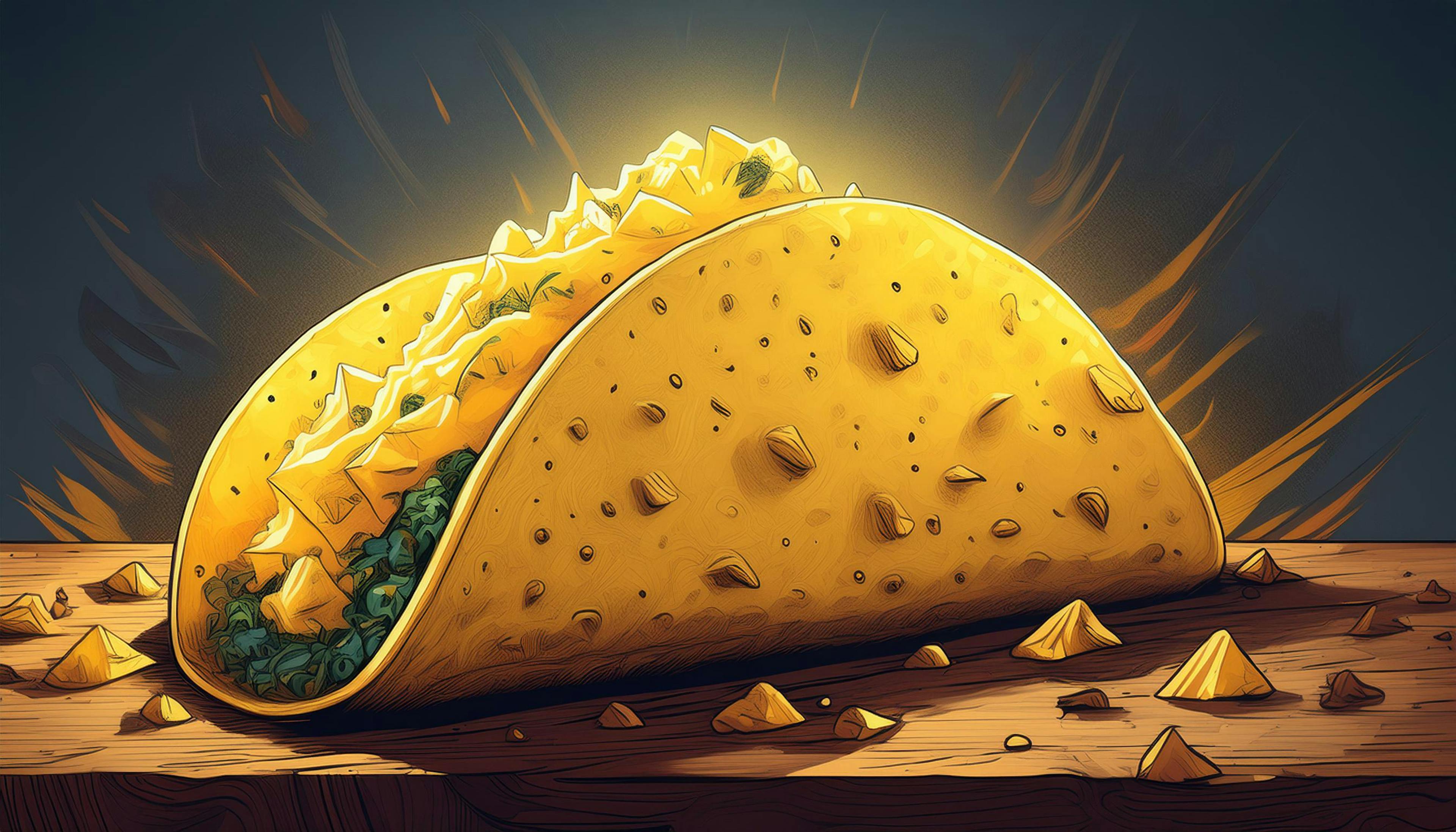 taco with too much cheese