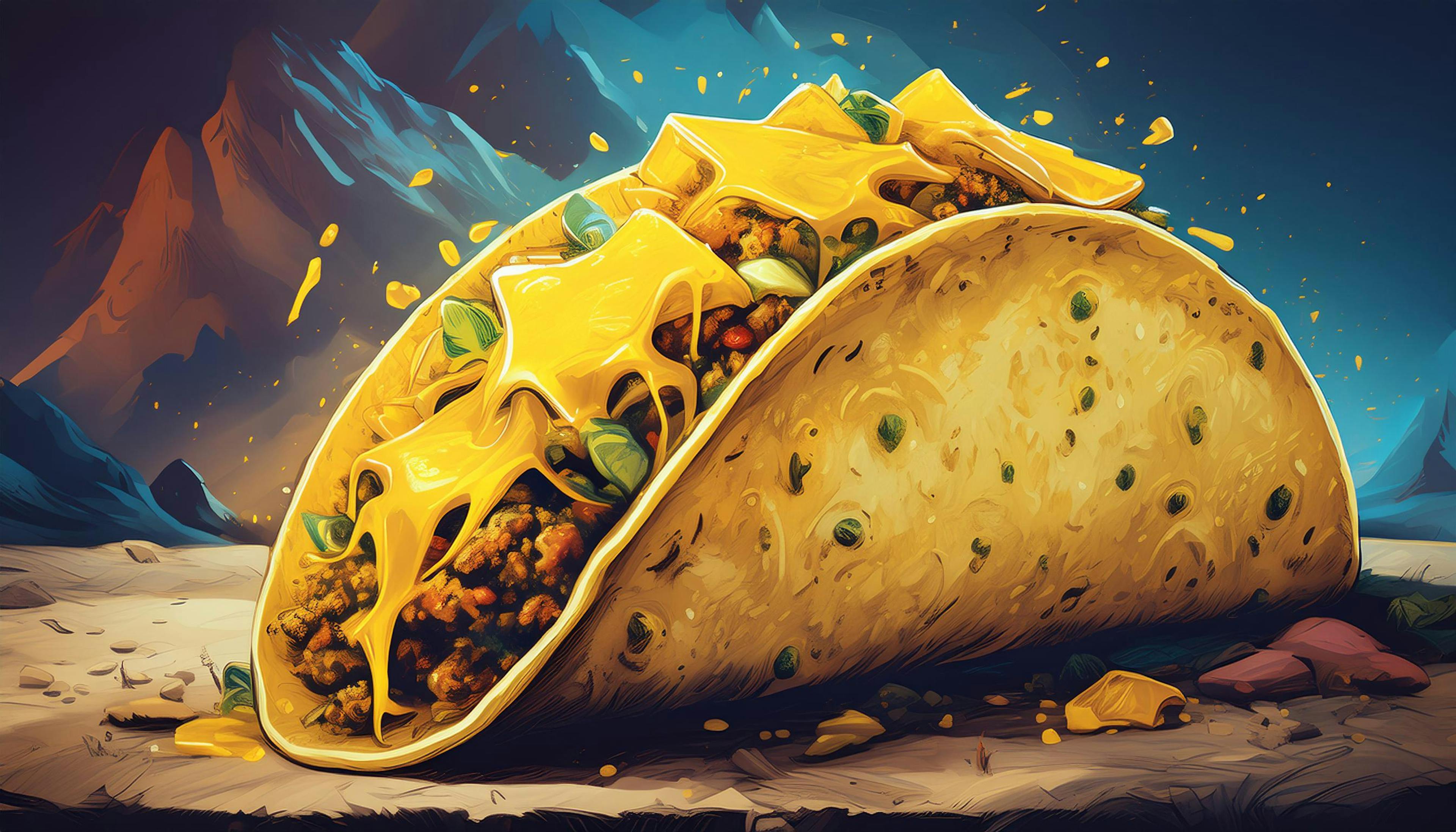 taco with too much cheese