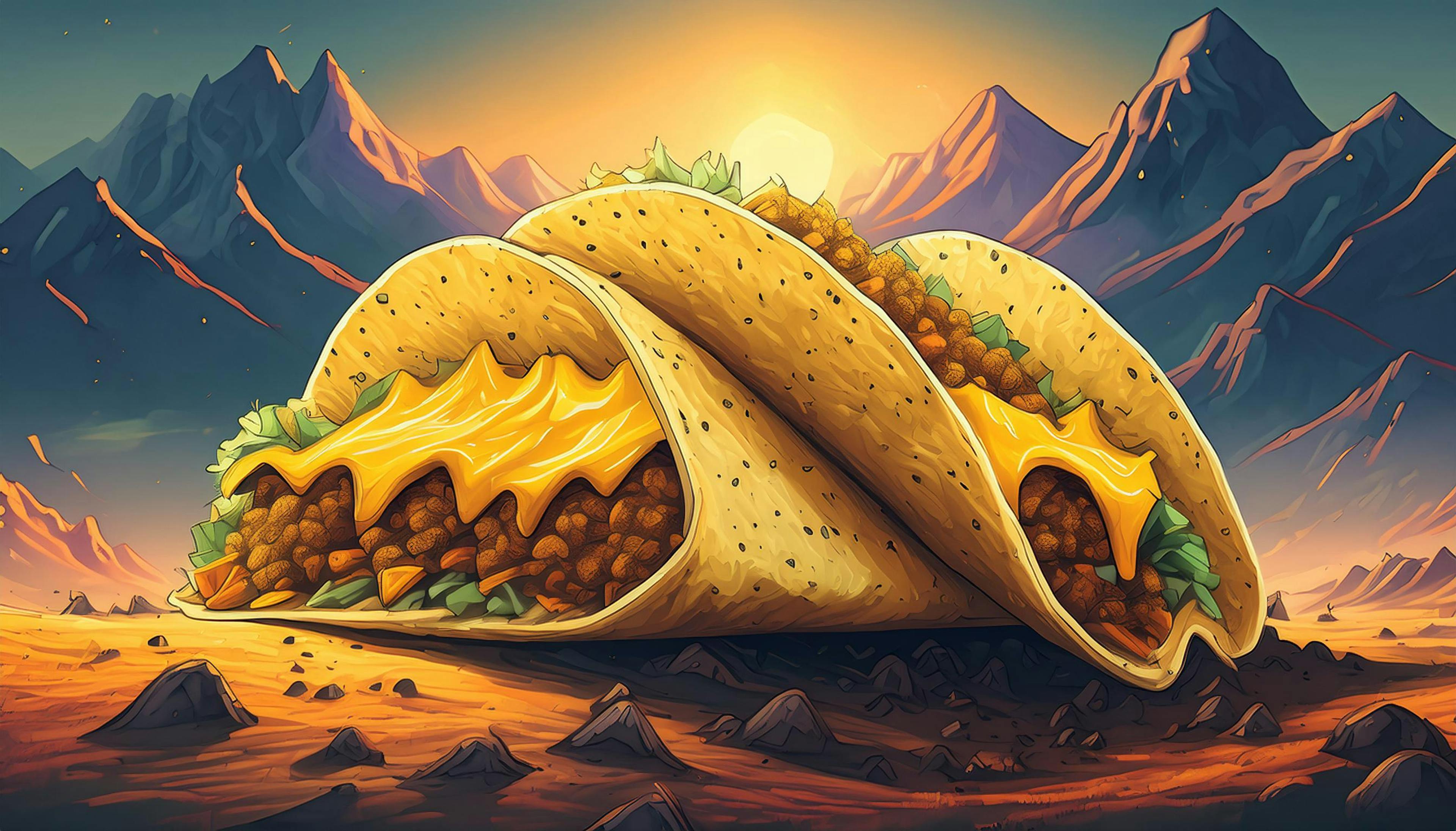 taco with too much cheese