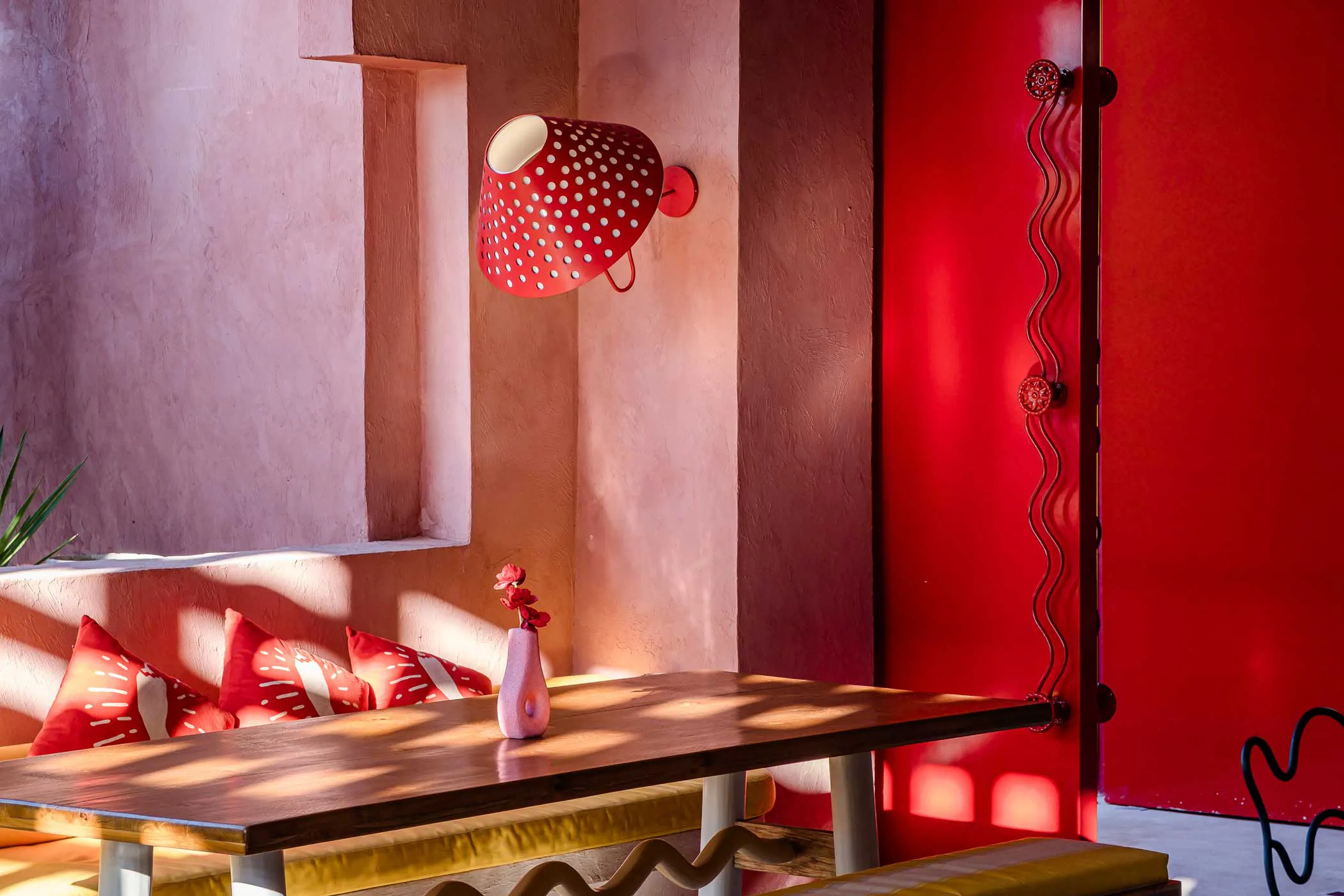 The table layout of a Mexican restaurant in Uluwatu, Bali