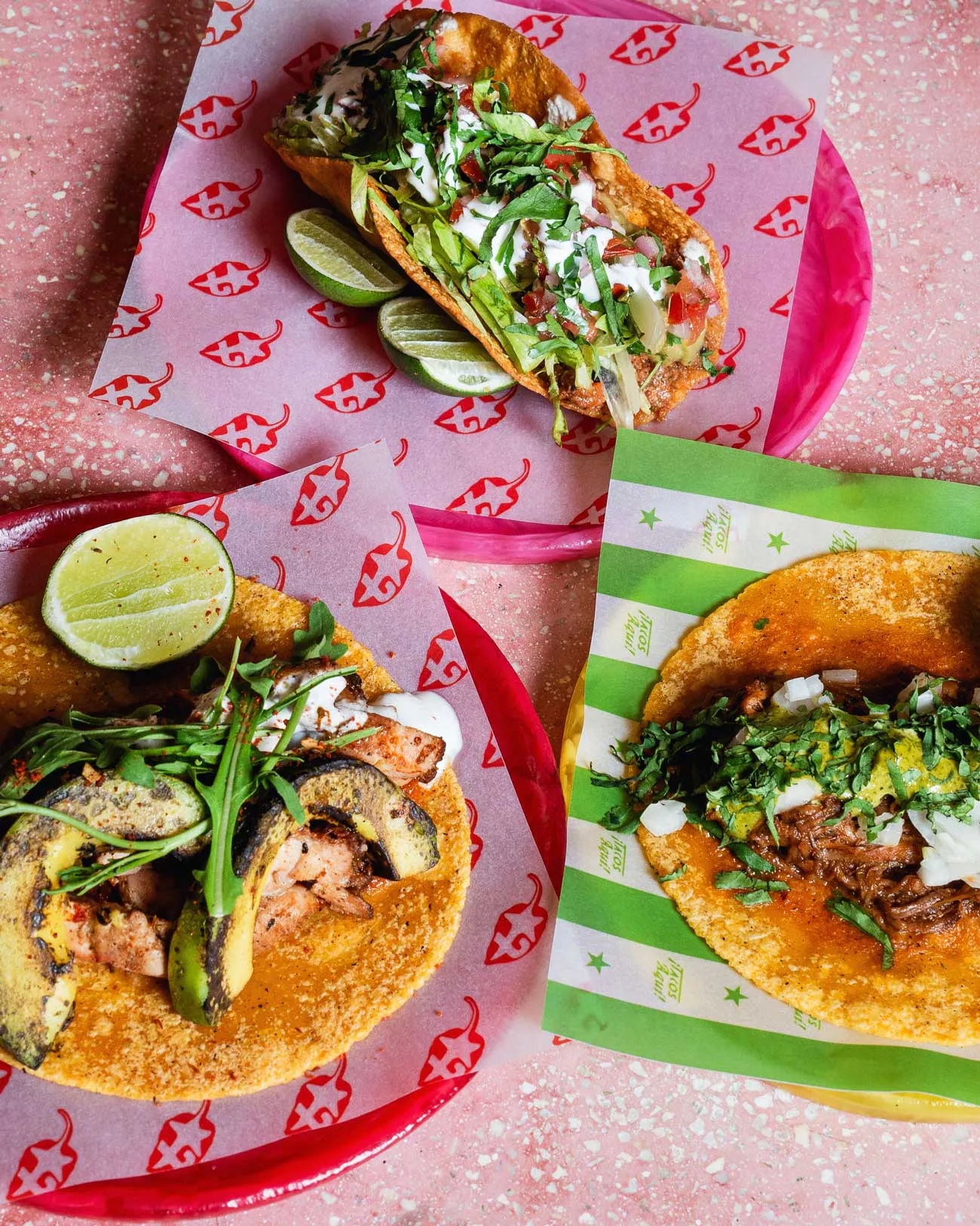 delicious looking tacos in a Mexican restaurant in Canggu, Bali