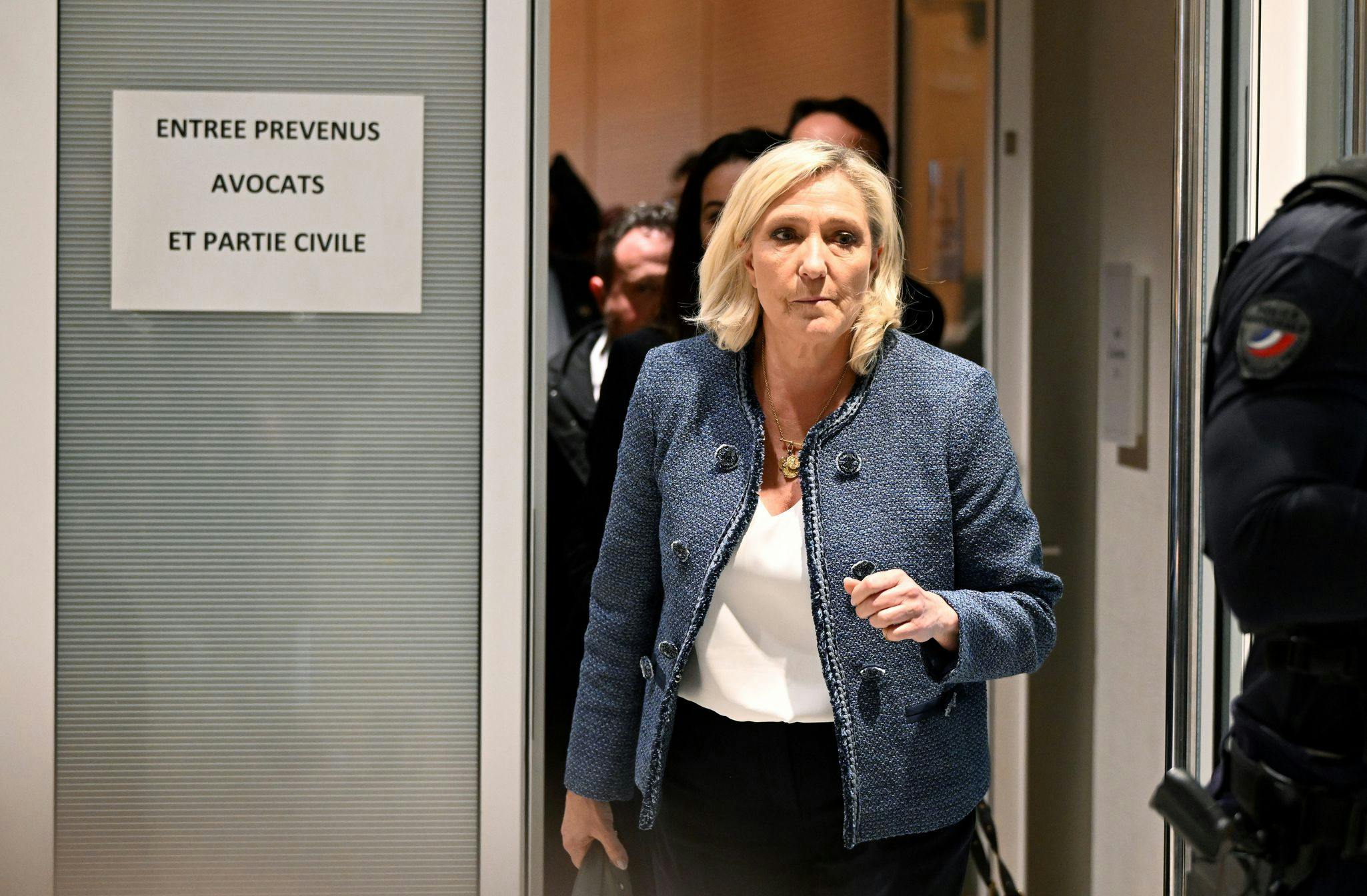 Marine Le Pen after being found guilty in a French court