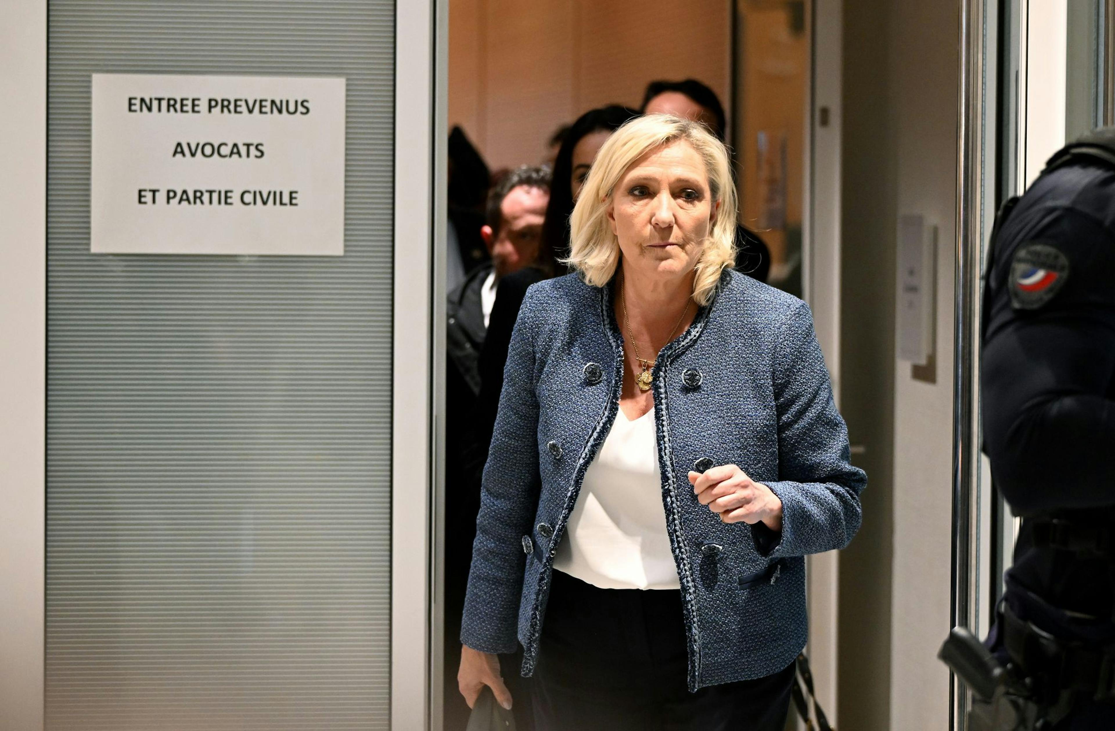 Marine Le Pen after guilty in French court