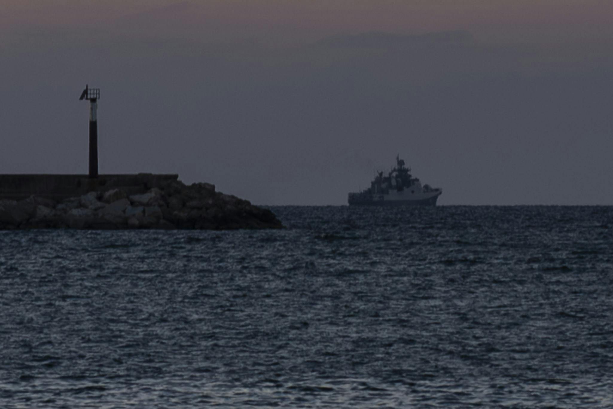 Russian marine ship in Tartous Libya