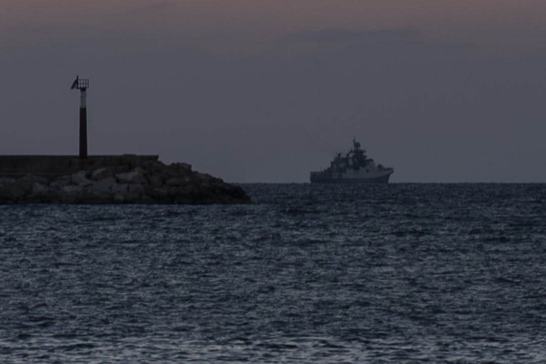 Russian marine ship in Tartous Libya