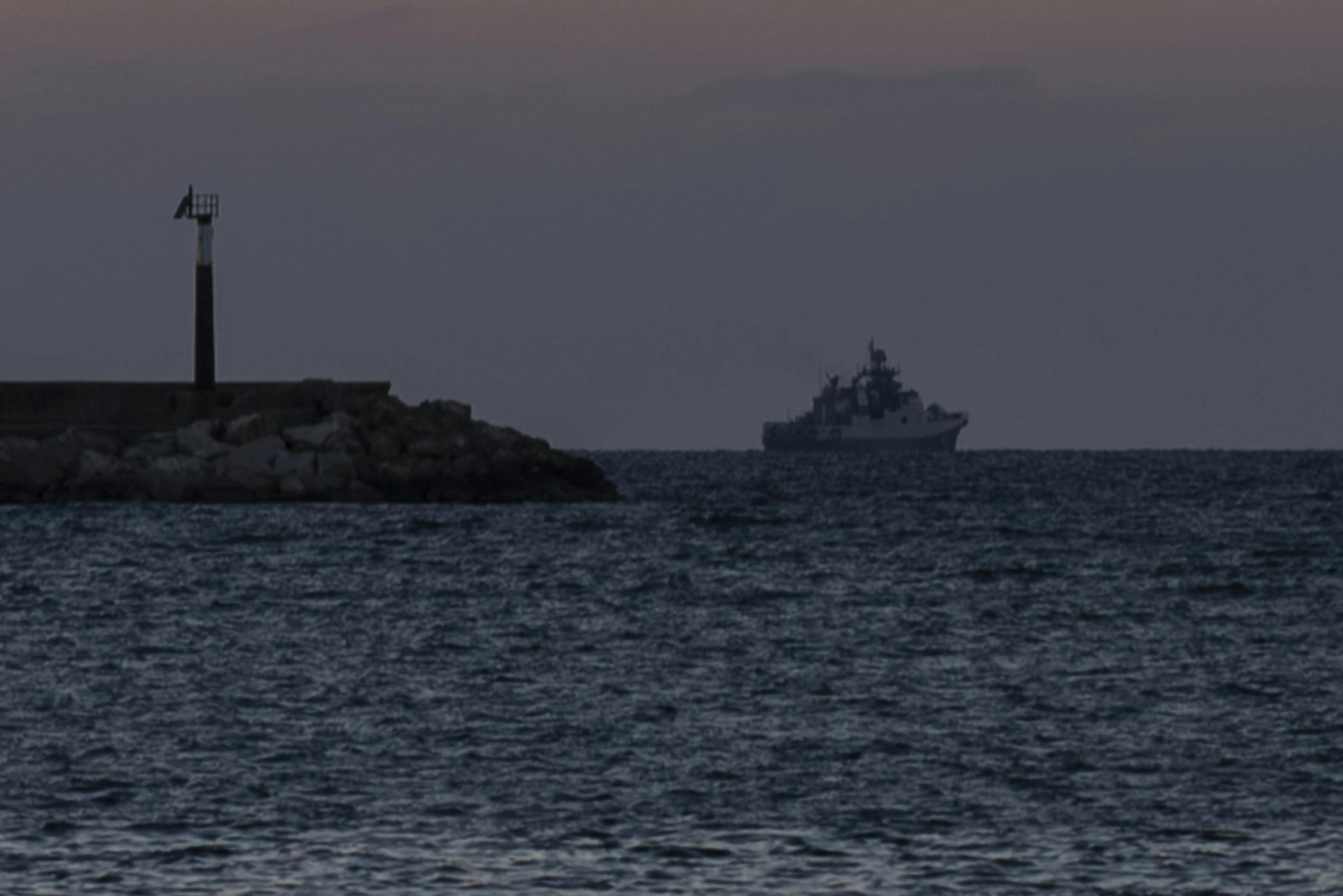 Russian marine ship in Tartous Libya
