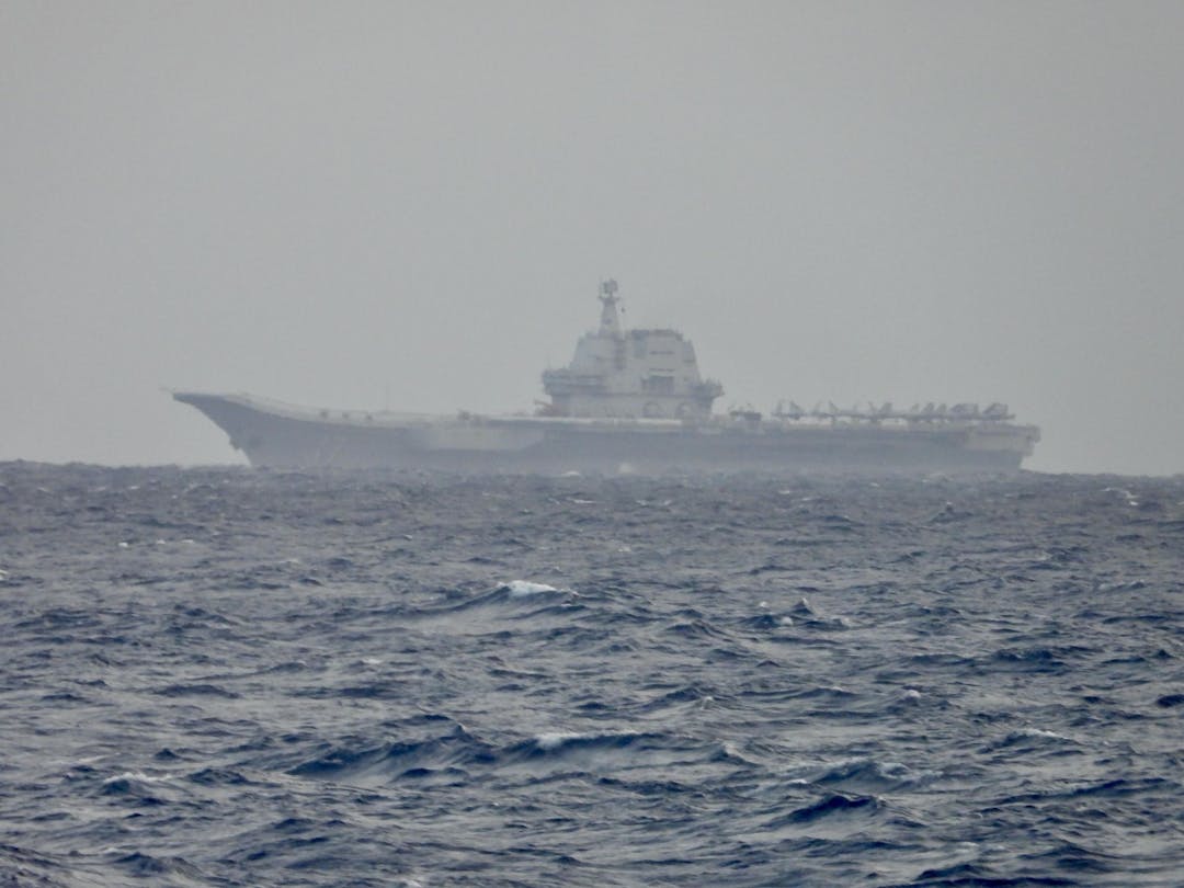 Chinese navy ship around Taiwan