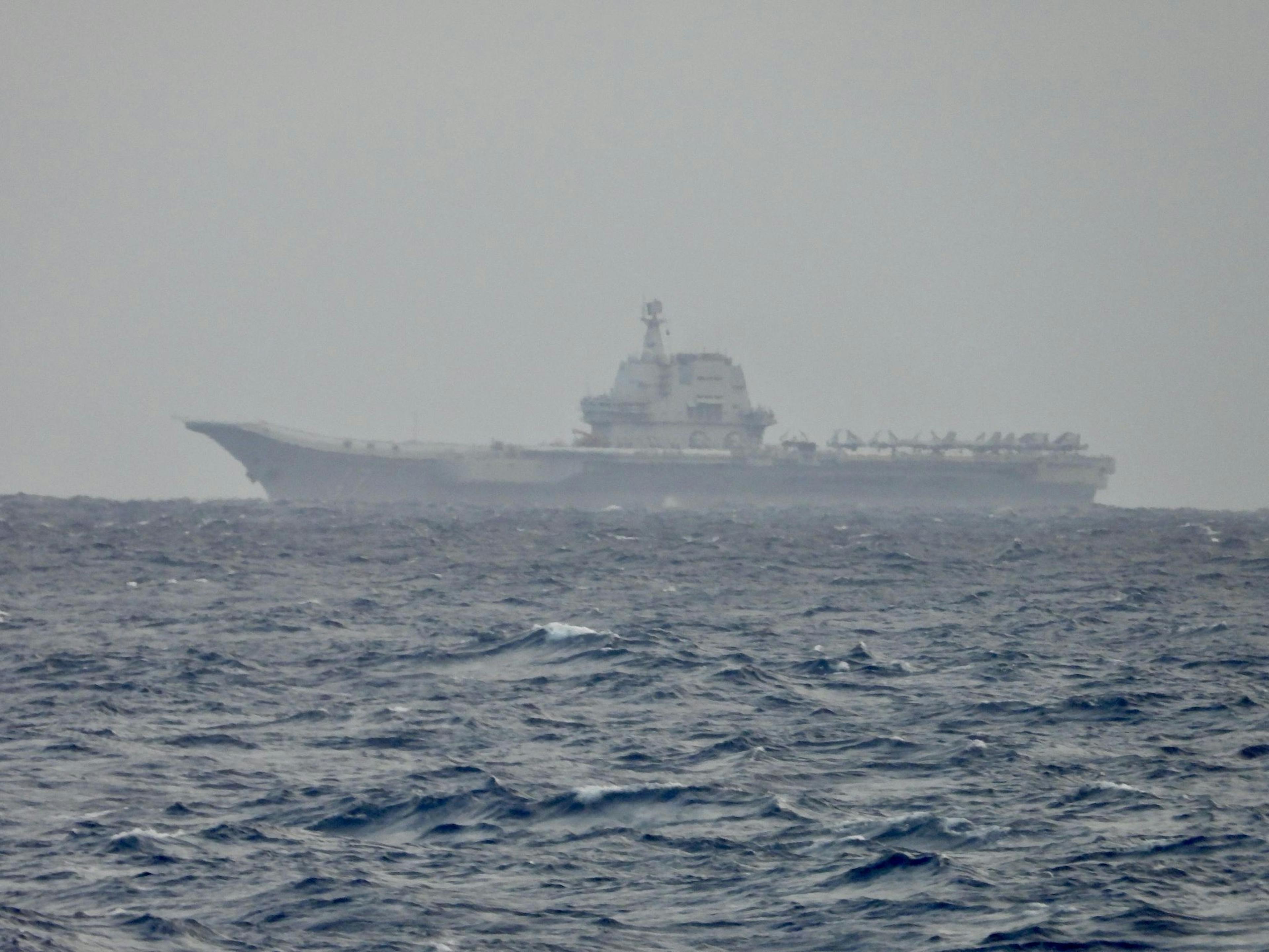 Chinese navy ship around Taiwan