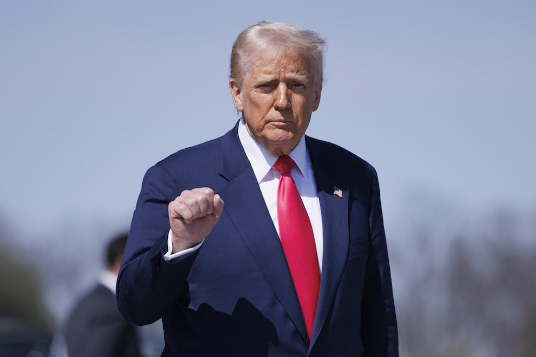 Donald Trump clenched fist