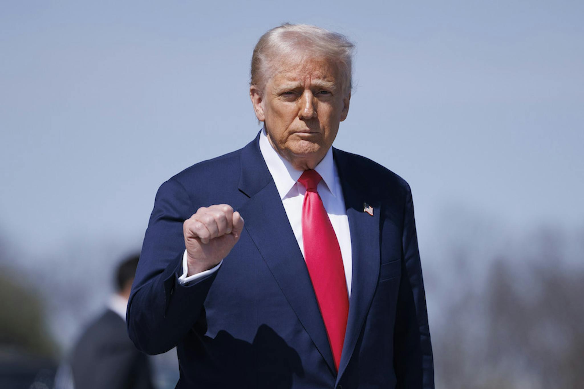 Donald Trump clenched fist