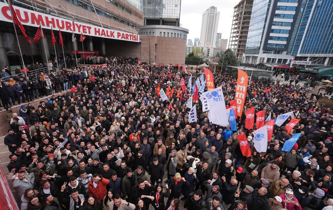 Citizens protest against mayor Imamoglu arrest in Istanbul 2025