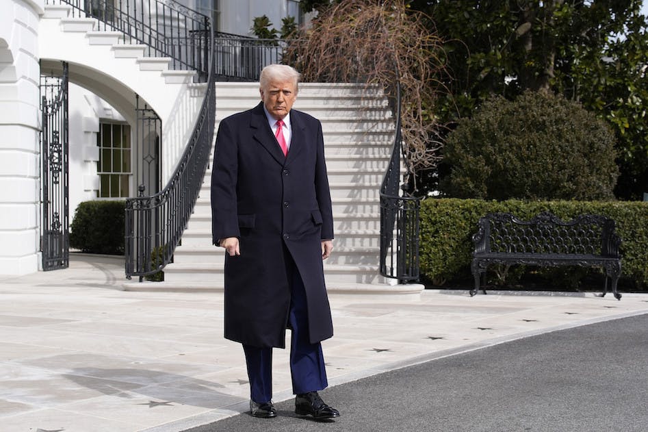 Donald Trump outside