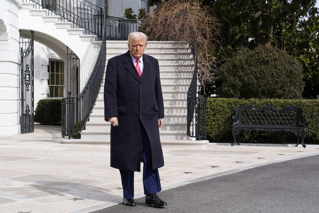 Donald Trump outside