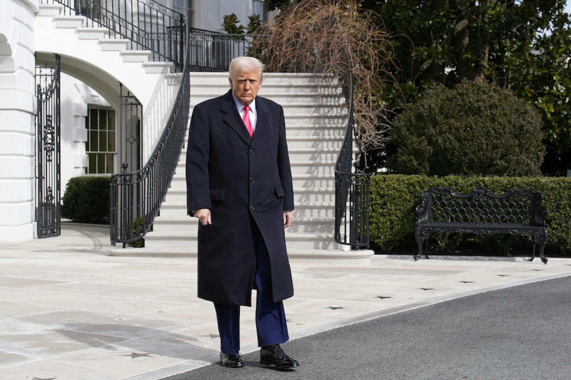 Donald Trump outside