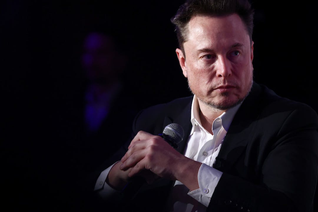 Elon Musk avec micro