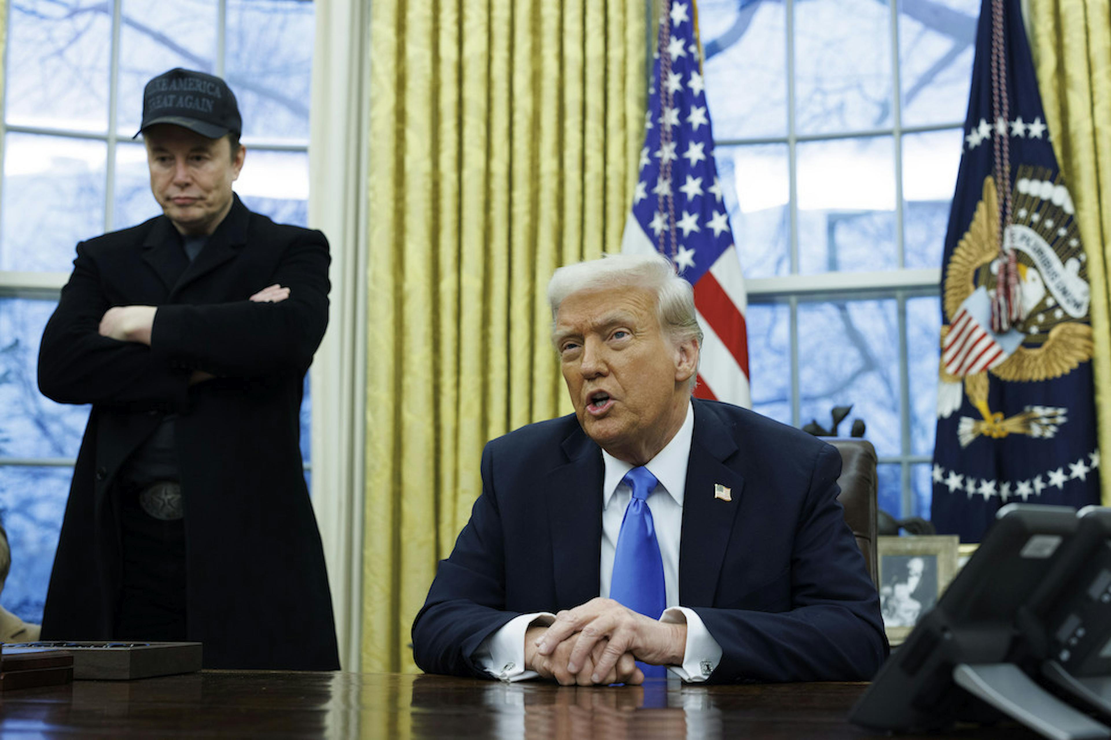 Musk and Trump at white house 