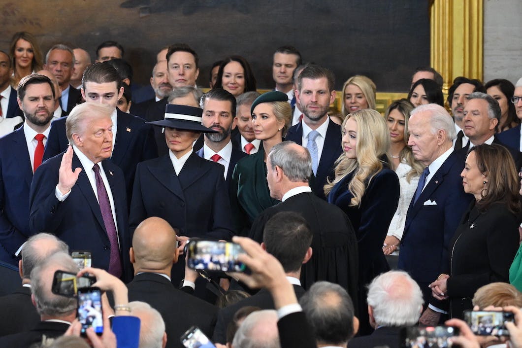 Donald Trump takes the oath of office