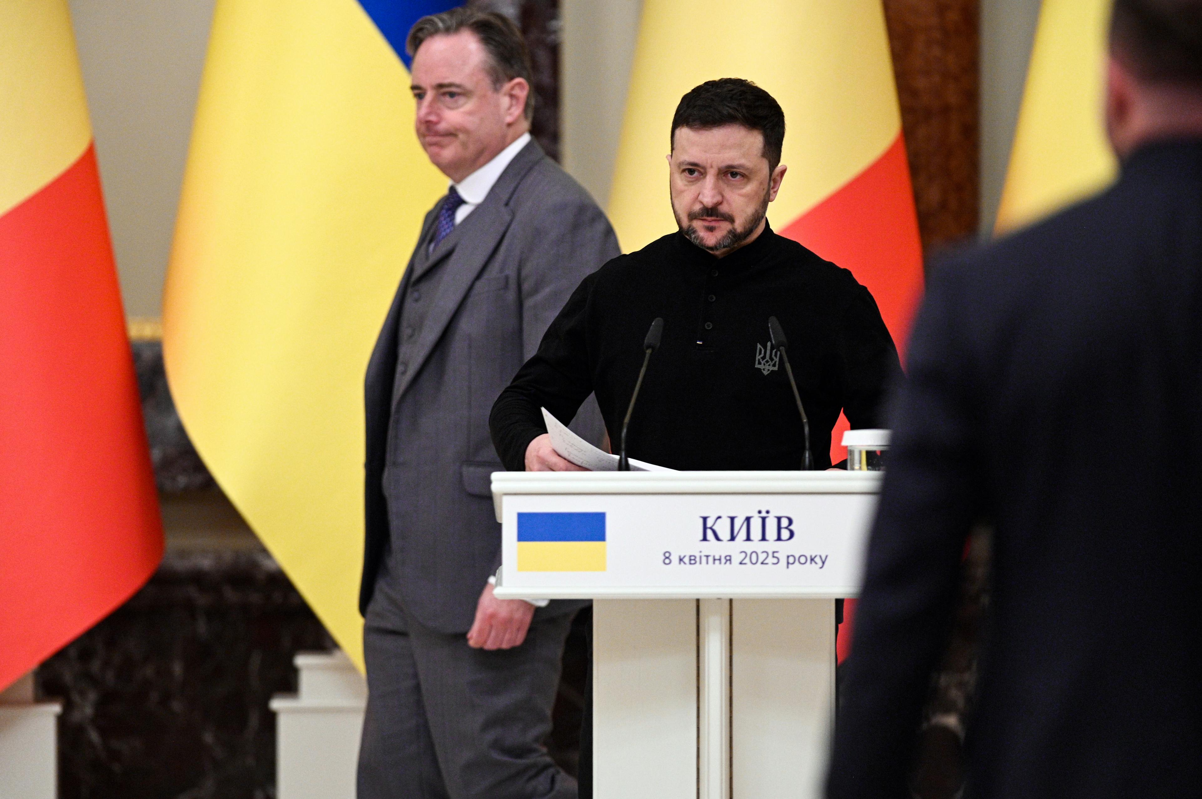 President Zelensky and Belgian prime minister De Wever