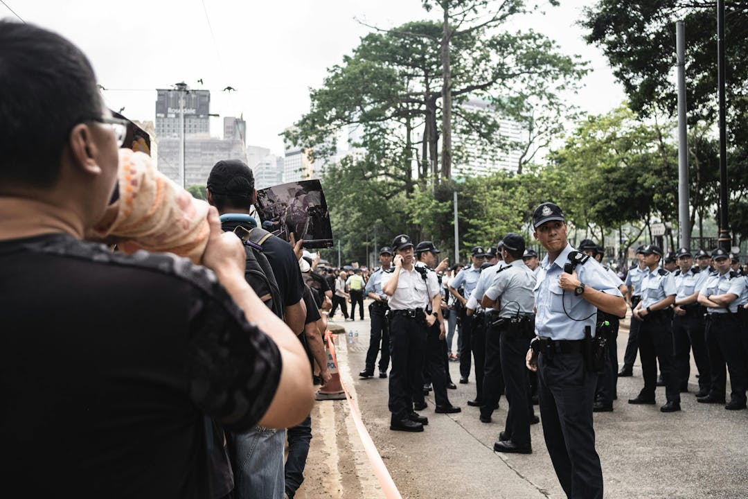 Police à Hong Kong