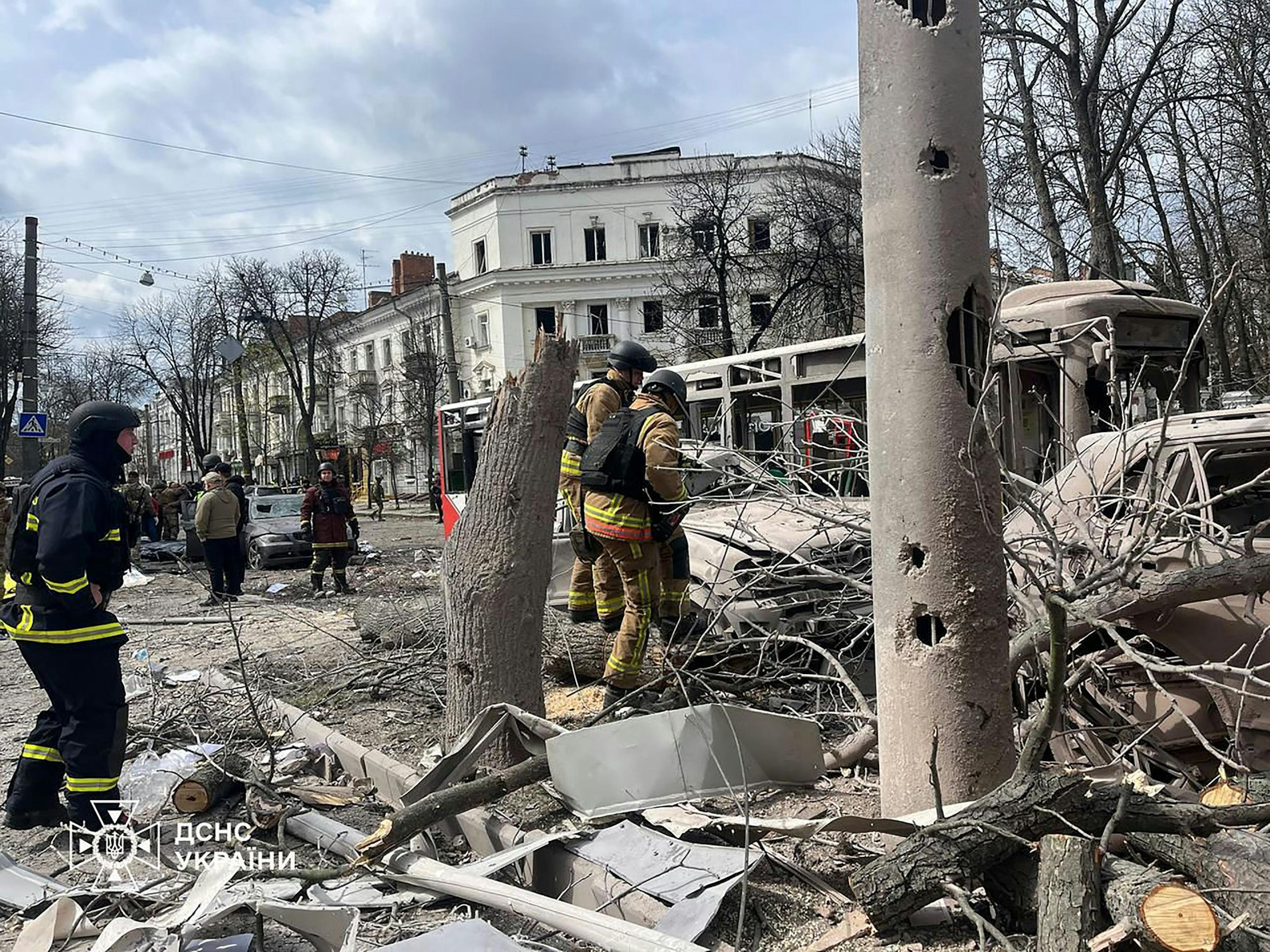 Sumy after russian missile strikes April 13, 2025