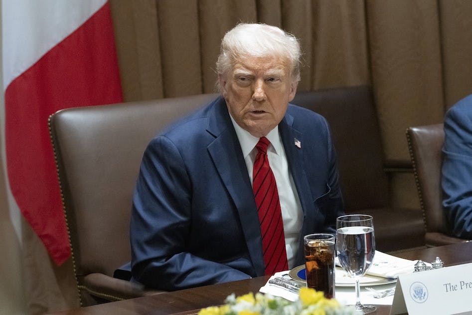 Donald Trump at table