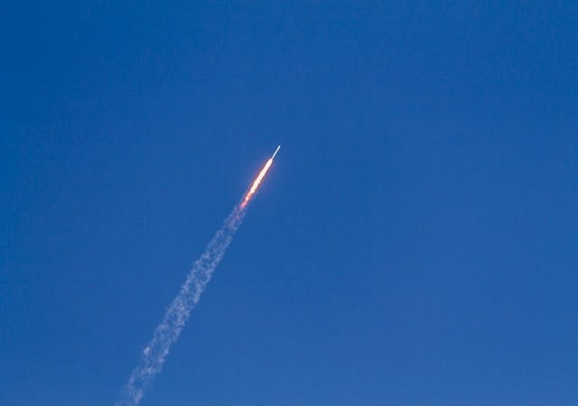 Missile in the sky