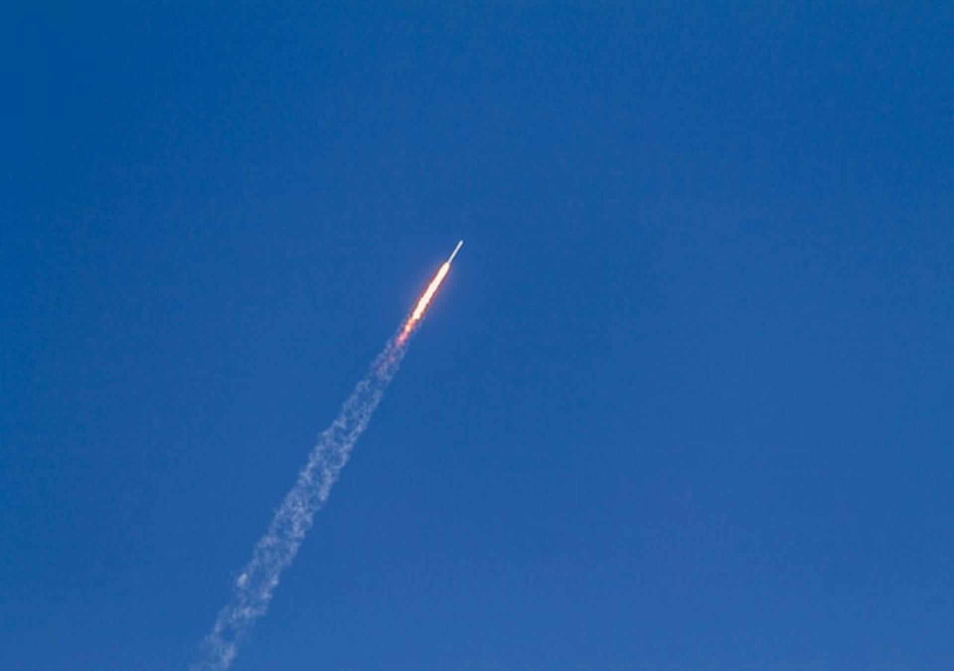 Missile in the sky
