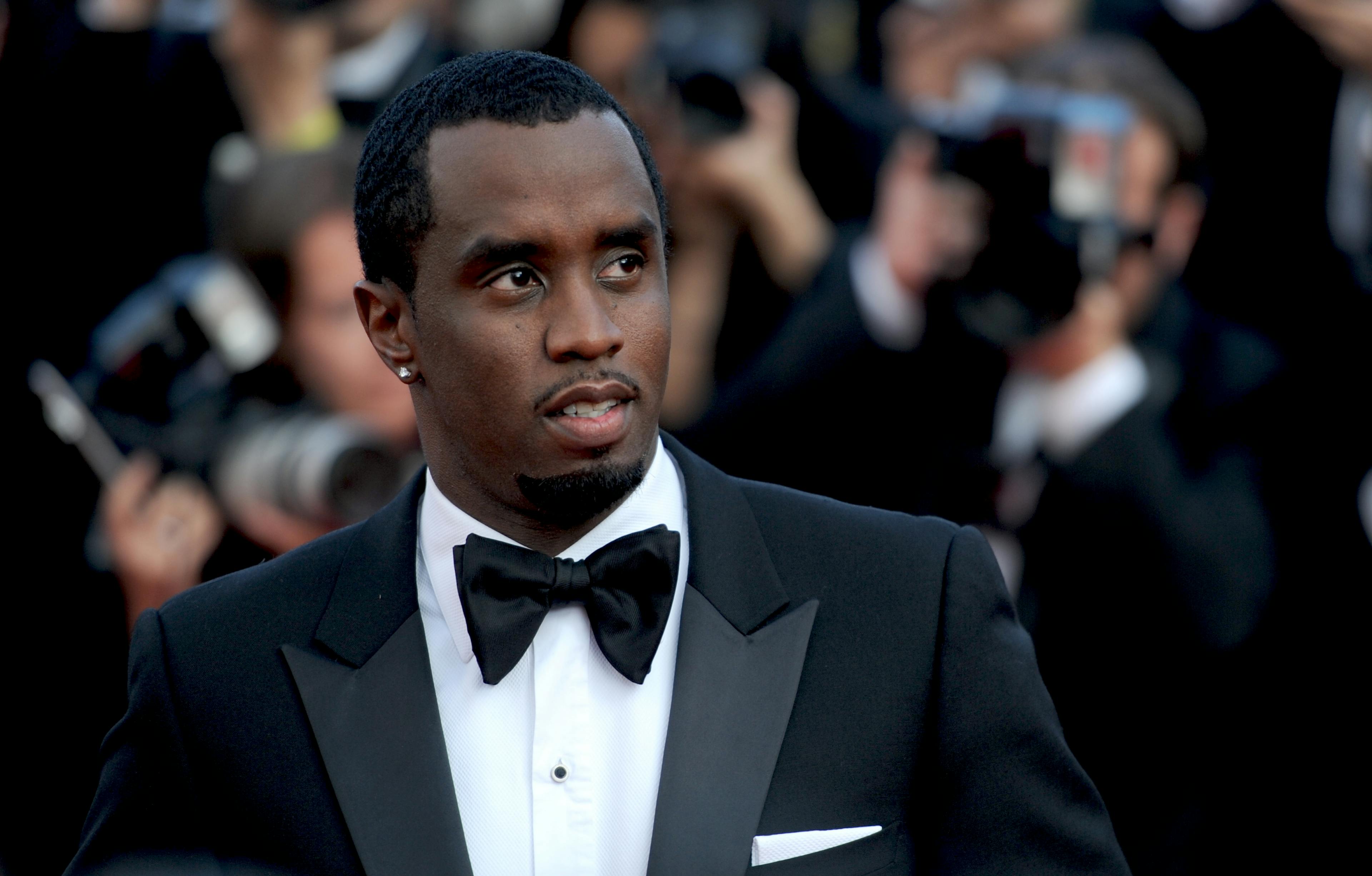 P Diddy in black