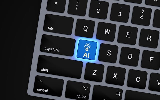 Clavier d’ordinateur avec une touche IA