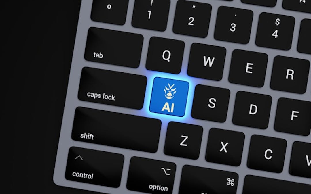 Clavier d’ordinateur avec une touche IA