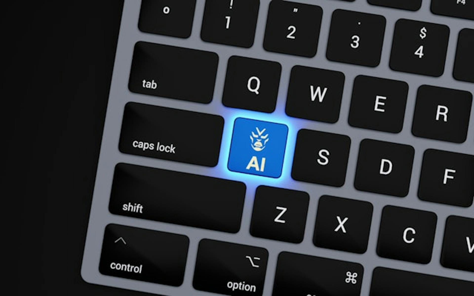 Clavier d’ordinateur avec une touche IA