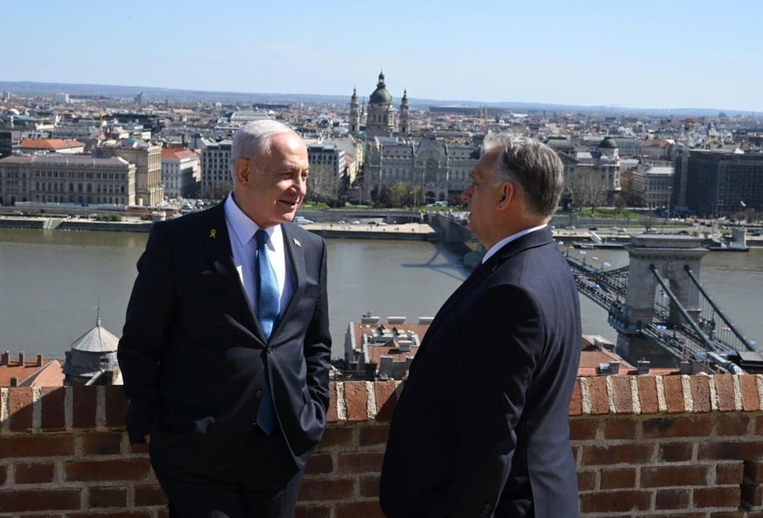 Viktor Orban Benjamin Netanyahu Budapest April 2025