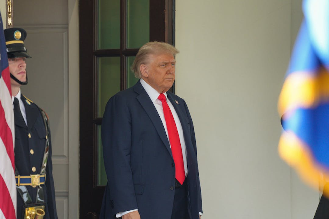 Donald Trump and red tie