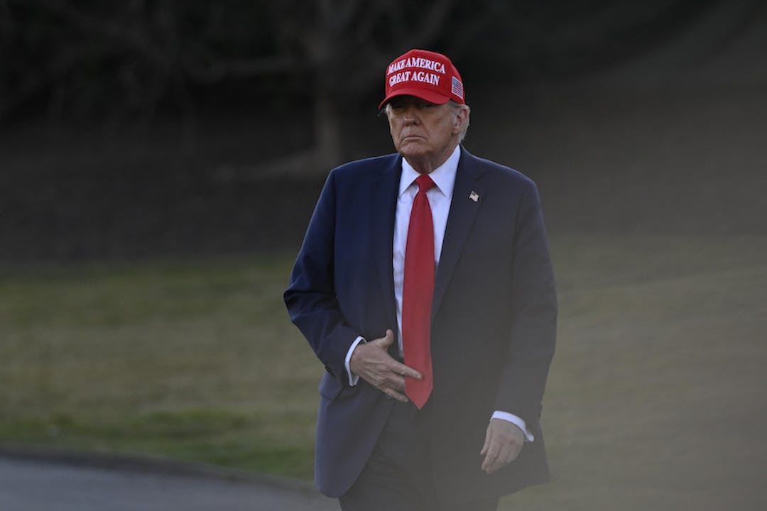 Donald Trump op zijn golfbaan