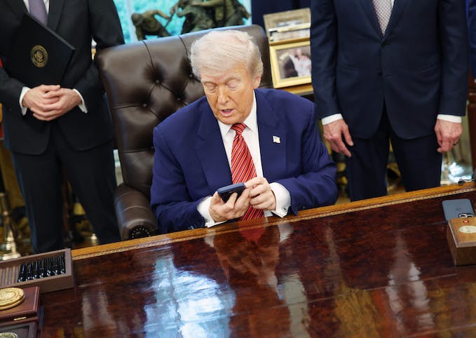 Donald Trump on phone