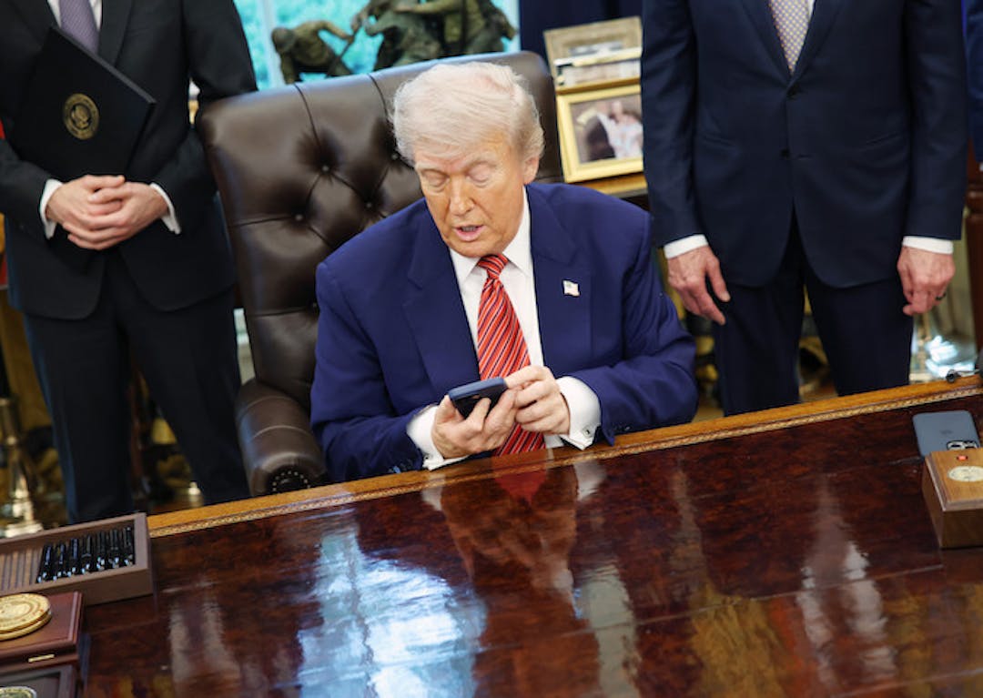 Donald Trump on phone