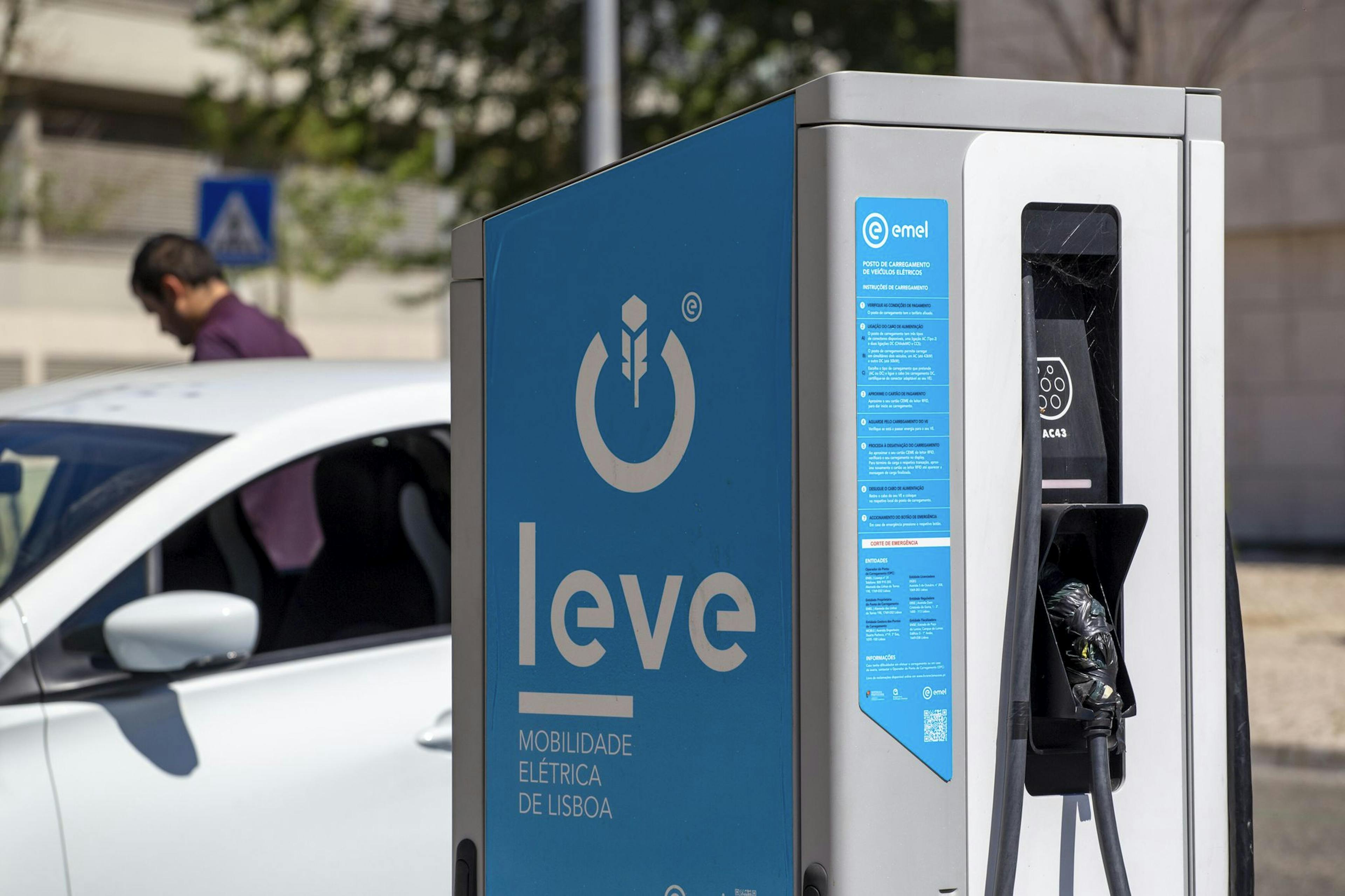 EV charging station in Lisbon Portugal