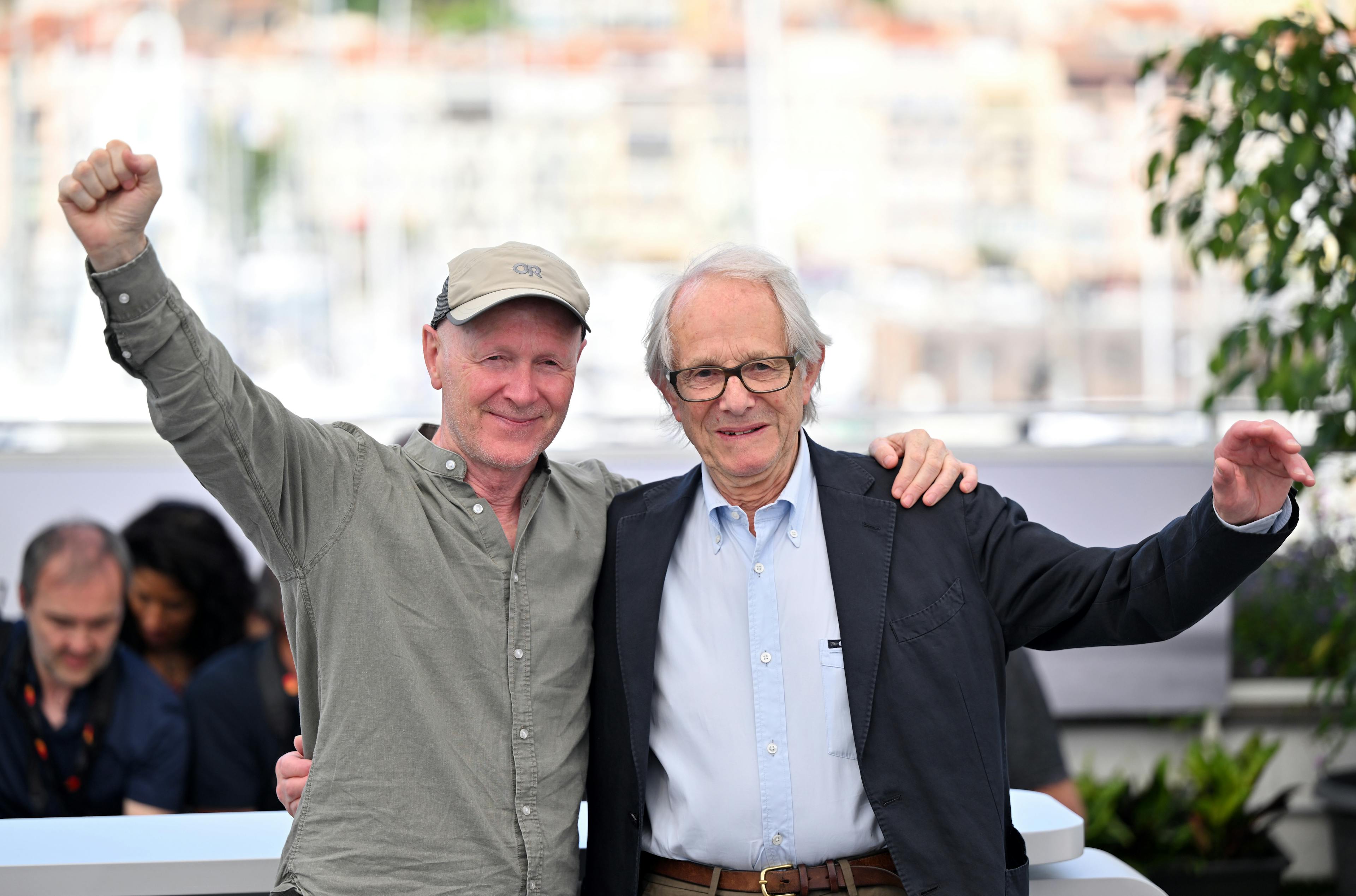 Palu Laverty (left) with Ken Loach at Cannes