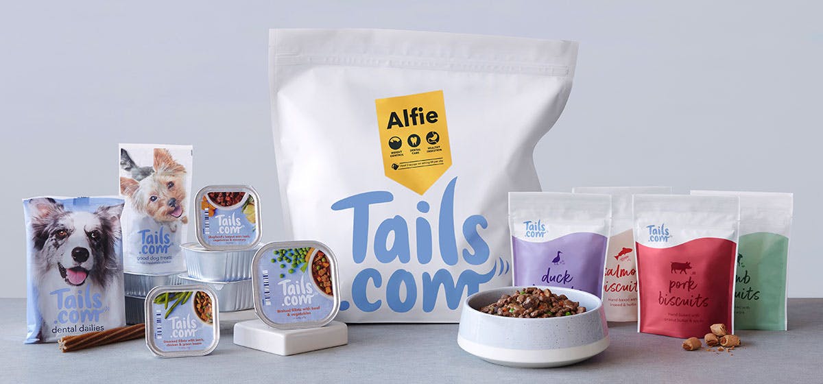 Full range of tails.com food and treats