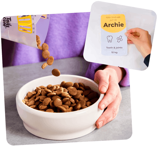 Kibble bowl with personalised name