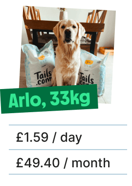 
                        
                            Arlo, 33kg, £1.59 a day
                        