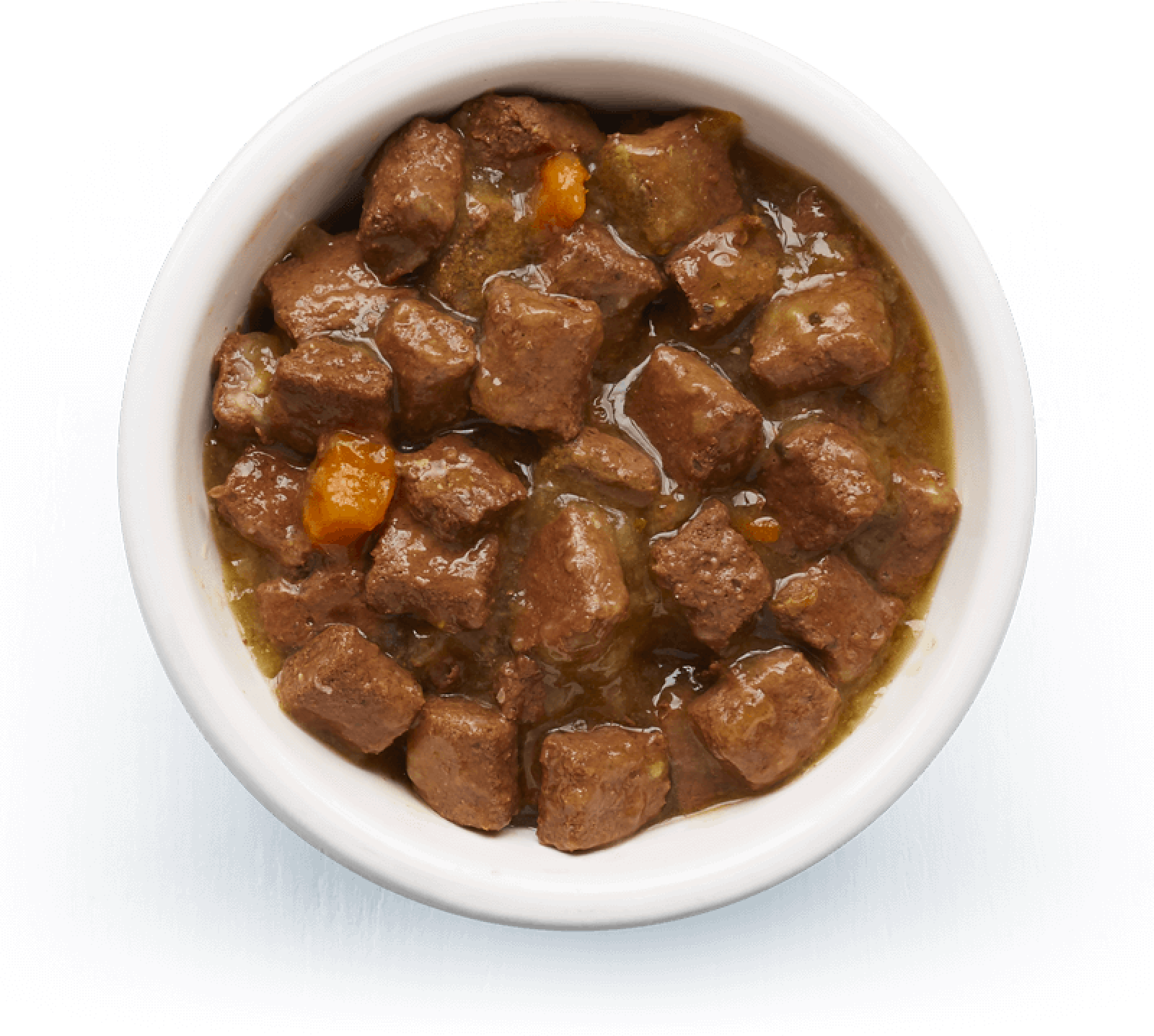 An image of Tails wet food. Shepherd's hotpot with lamb, vegetables & rosemary in tasty gravy.