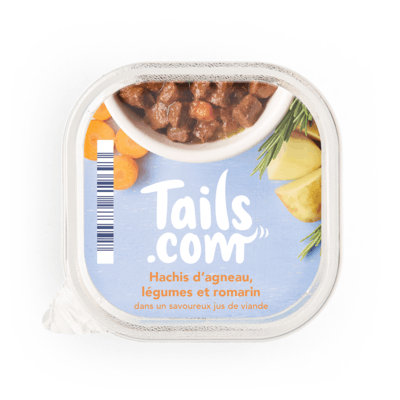 Une barquette de pâtée tails.com