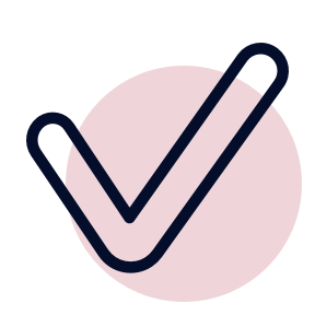icône checklist avantages rose
