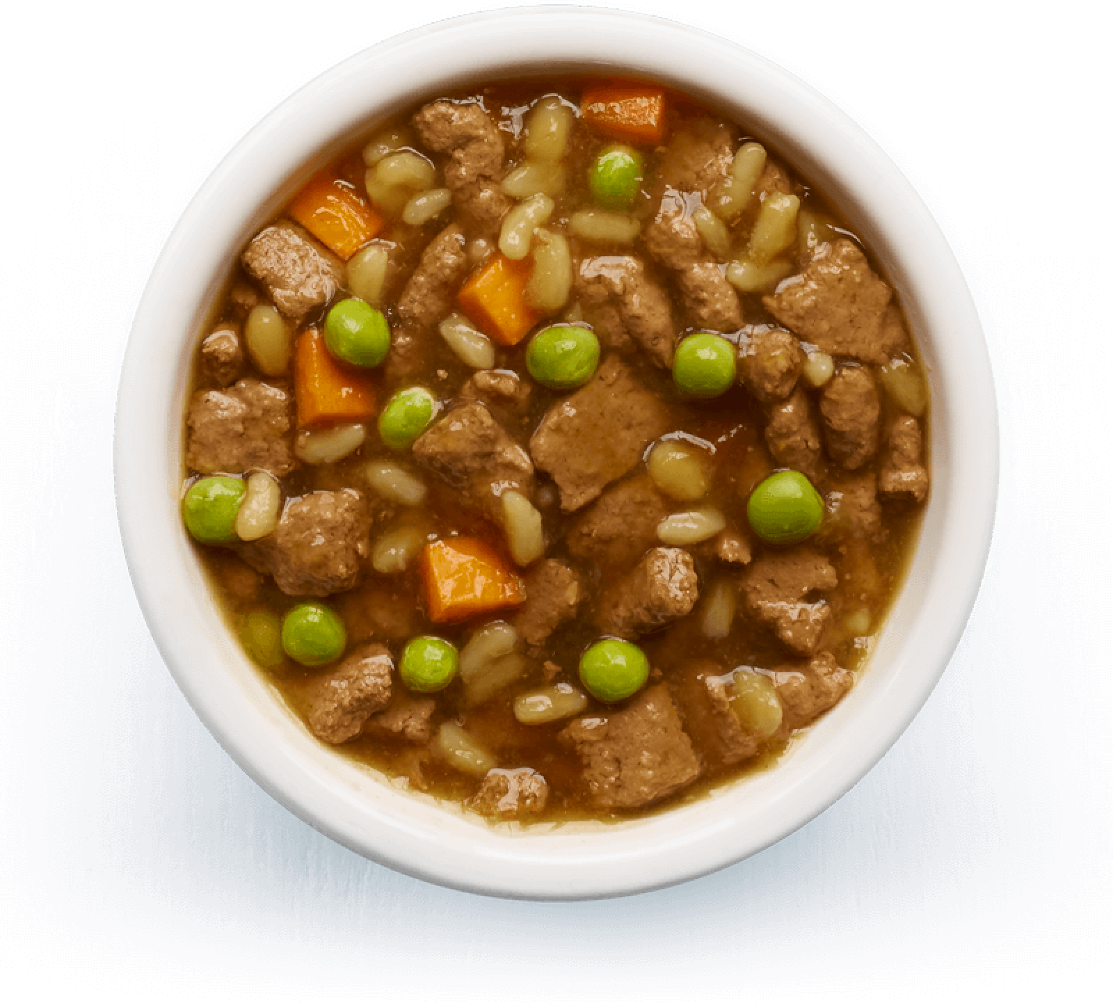 An image of Tails wet food. Slow-cooked stew with beef, rice & vegetables in tasty gravy