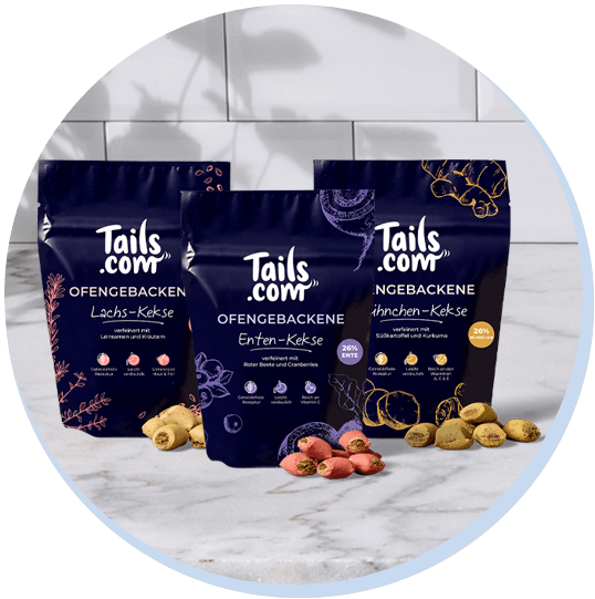 Packung mit Premium-Keksen von tails.com