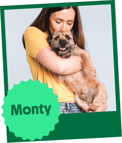 Monty and his owner Fiona